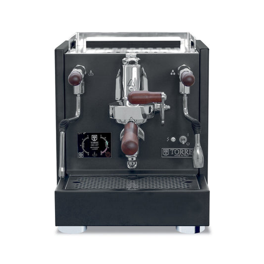 Torre Peppina EVO Matte Black With Wood Coffee Machine - Australia - Di Pacci