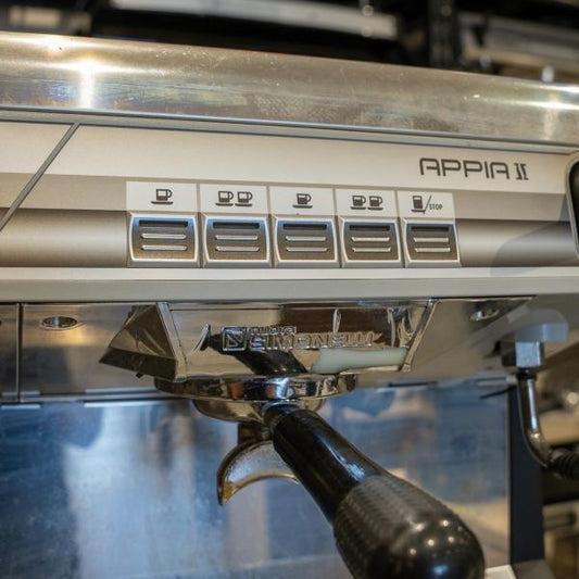 Used 2 Group Nuova Simonelli Appia Tall Cup Commercial Coffee Machine - Australia - Di Pacci
