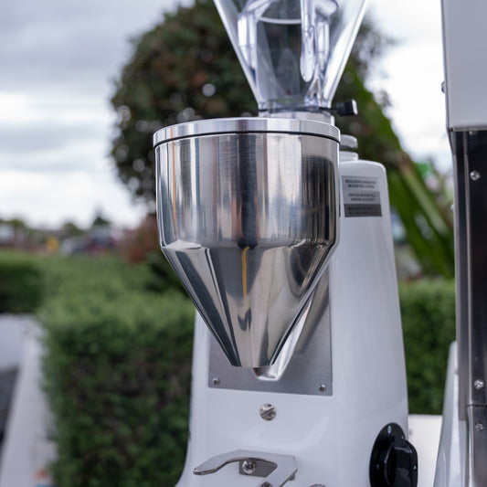 Wega Pegaso & Mazzer Super Jolly E Grinder + Precision Accessories & Stainless Steel Coffee Cart Package - Australia - Di Pacci